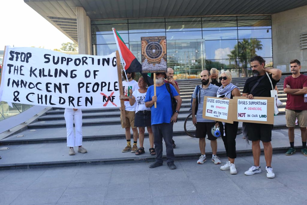 cover Hundreds protest in Nicosia against Israel and British Bases