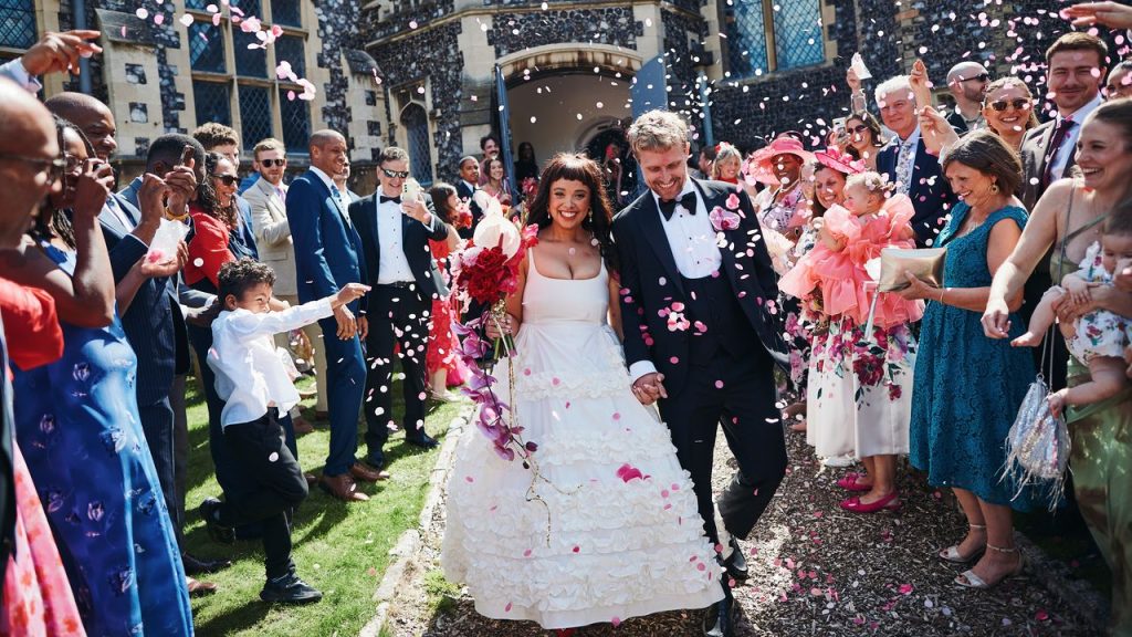 This Art Director Bride Wore Personalised Silver Crocs For Her Las Vegas-Inspired Wedding